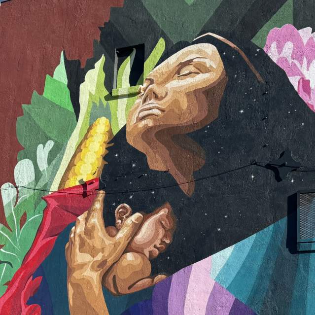 Mural in breezway off Main St.