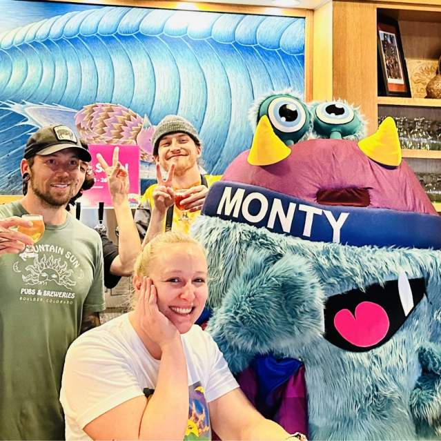 Monty with Brewery Staff