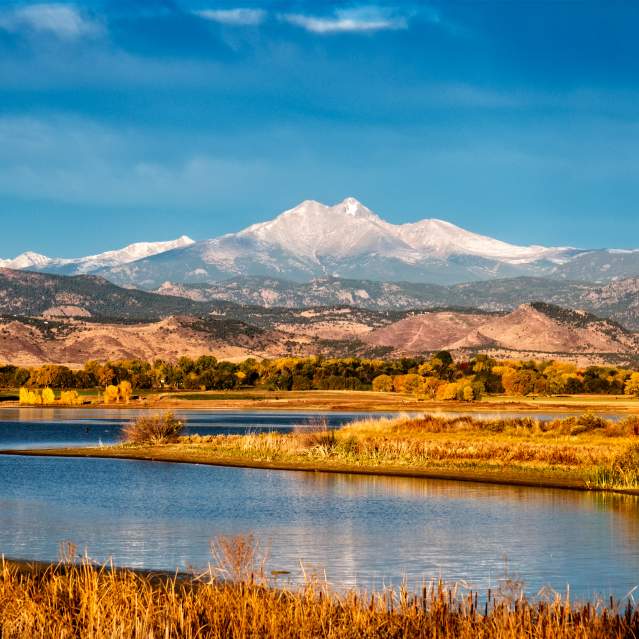 Fall view of Long's Peak from Lake McIntosh