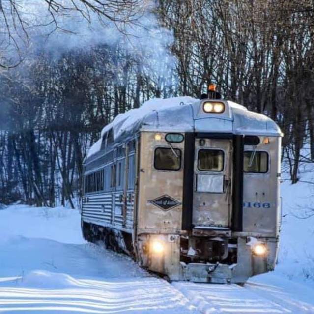 Train in the winter
