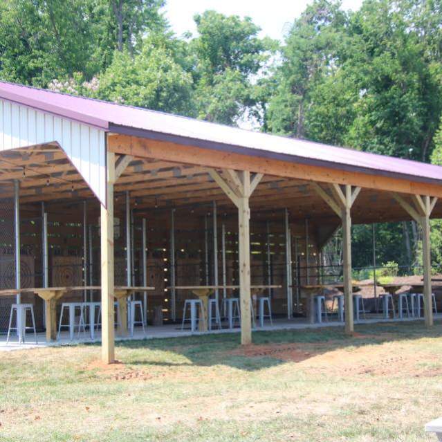 Axe Throwing Shack at The Farm Brewery at Broad Run