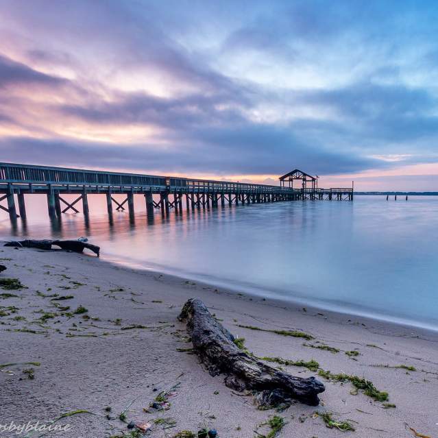 Leesylvania State Park Fishing pier at dusk