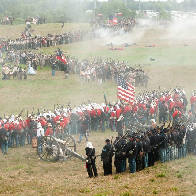 A civil war reenactment