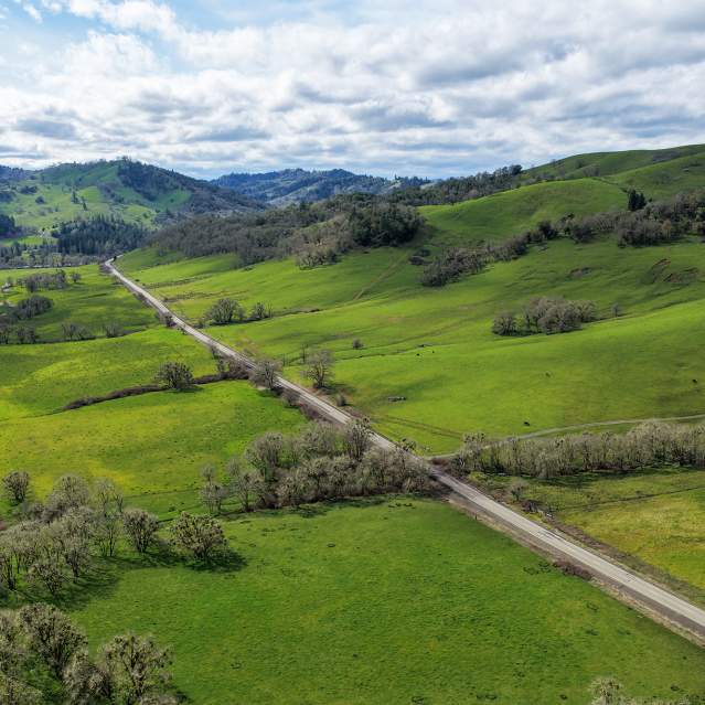 Spring Hills with Clouds
