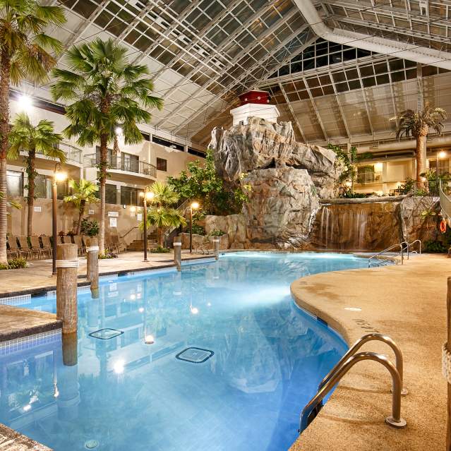 indoor pool at hotel