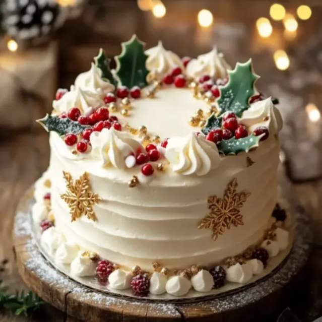 Elegant Christmas Cake Decorating (Baking Class)