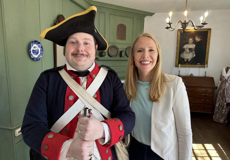 Darley with Revolutionary War Reenactor
