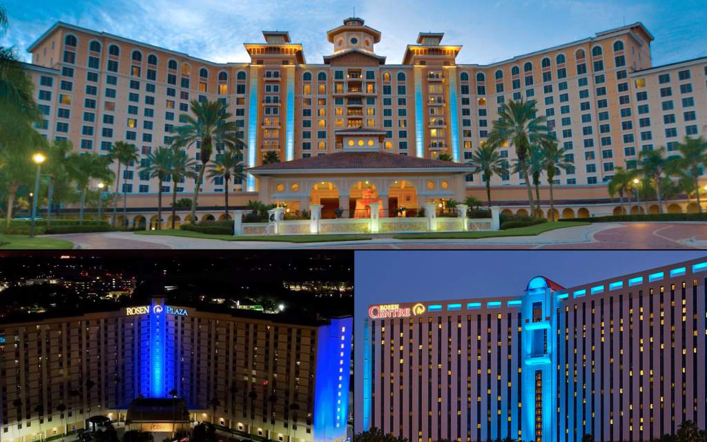 Collage of three Rosen hotel properties