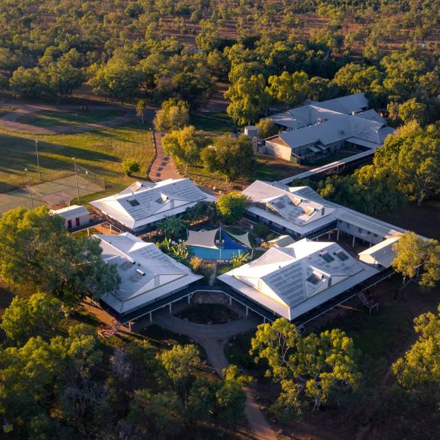 Aerial view of accommodation at Fitzroy River Lodge