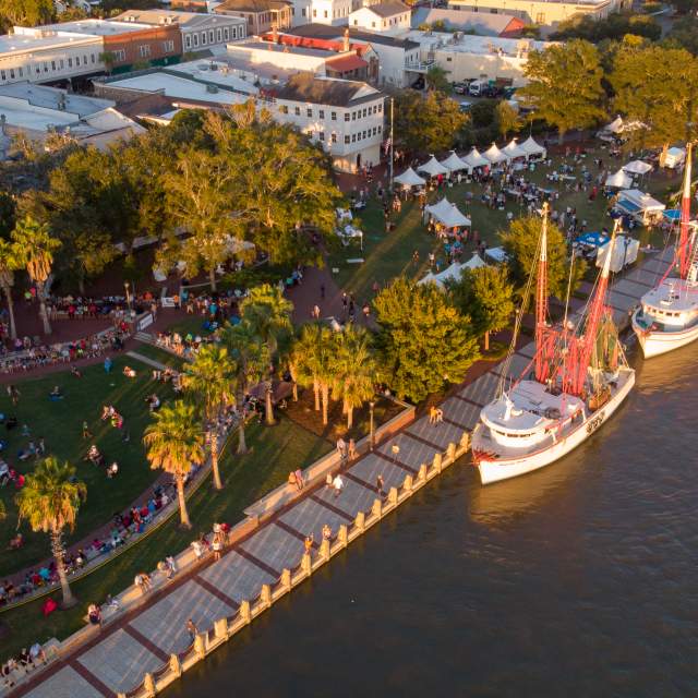 A waterfront festival in Beaufort, SC