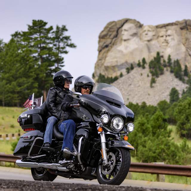 Motorcycling Mount Rushmore