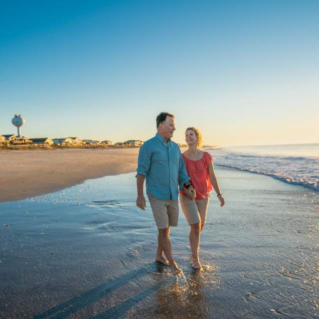 couple walking on the beach