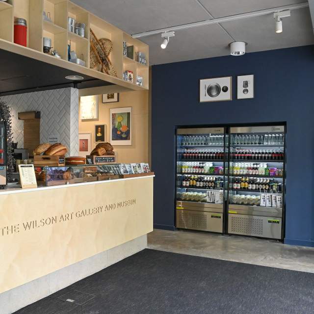 The Wilson Art Gallery and Museum reception interior in Cheltenham