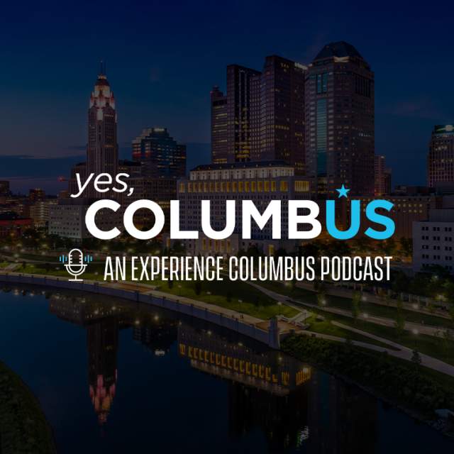 "yes, Columbus: an Experience Columbus Podcast" logo