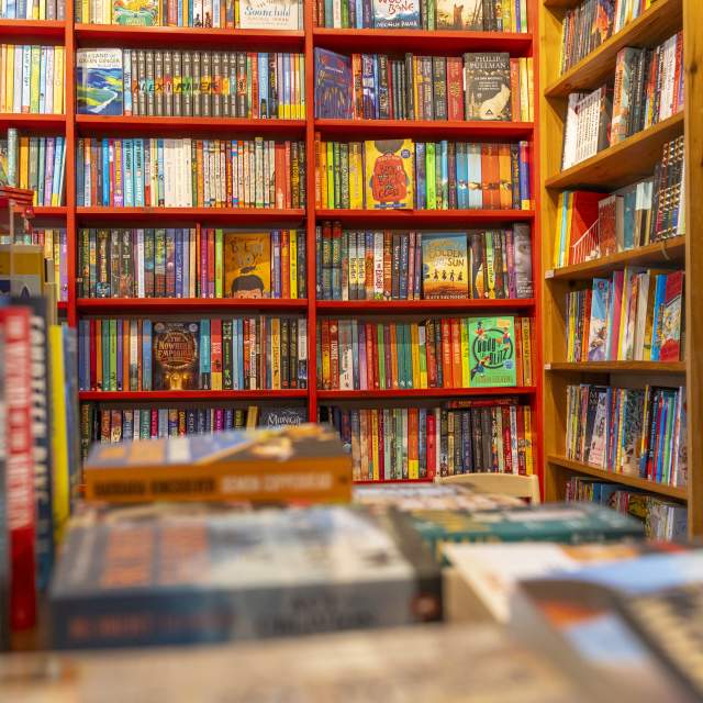 Display of books in Woodstock Bookshop