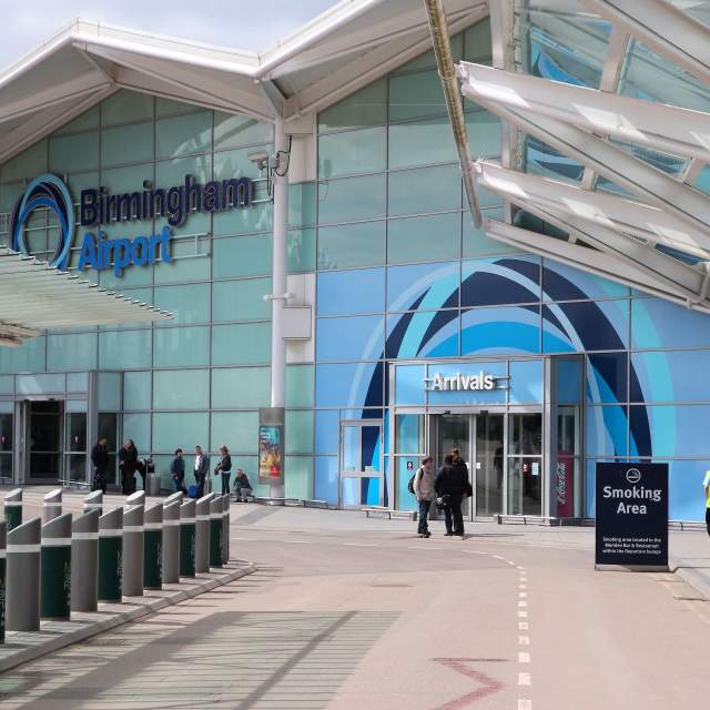 Front view of Birmingham Airport