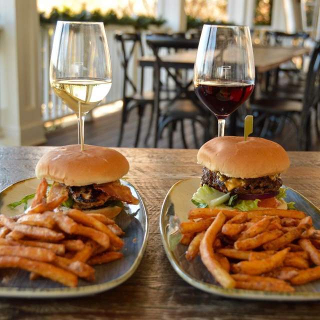 Burgers at Dahlonega Resort and Vineyard