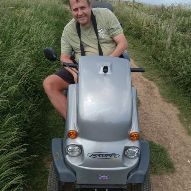 Person on Tramper Mobility Scooter