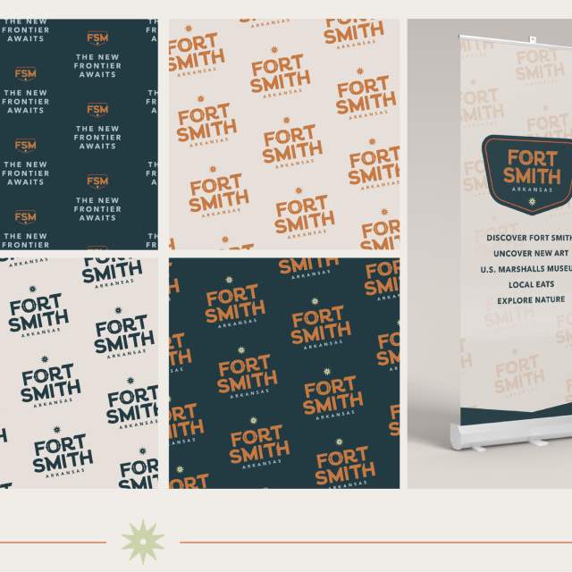 Fort Smith branding patterns and elements.