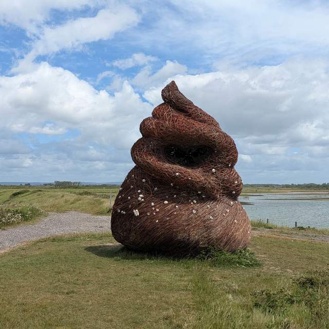 Periwinkle sculpture at RSPB Medmerry