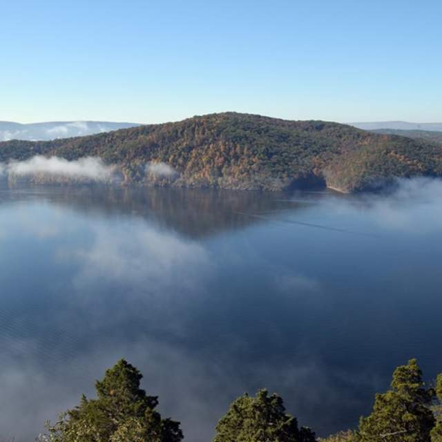 Hawns Overlook foggy morning clouds