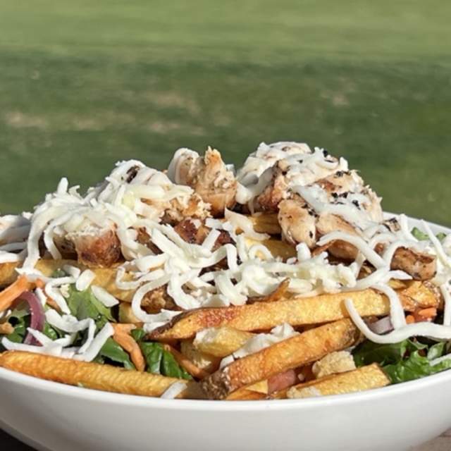 Plated chicken salad at McKinley's at the Huntingdon Country Club