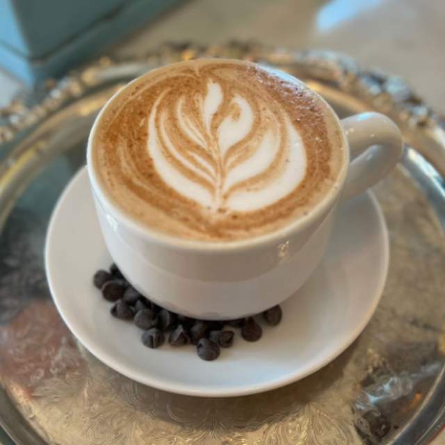 Casablanca Latte  Spiced banana bread chai, cinnamon & mocha