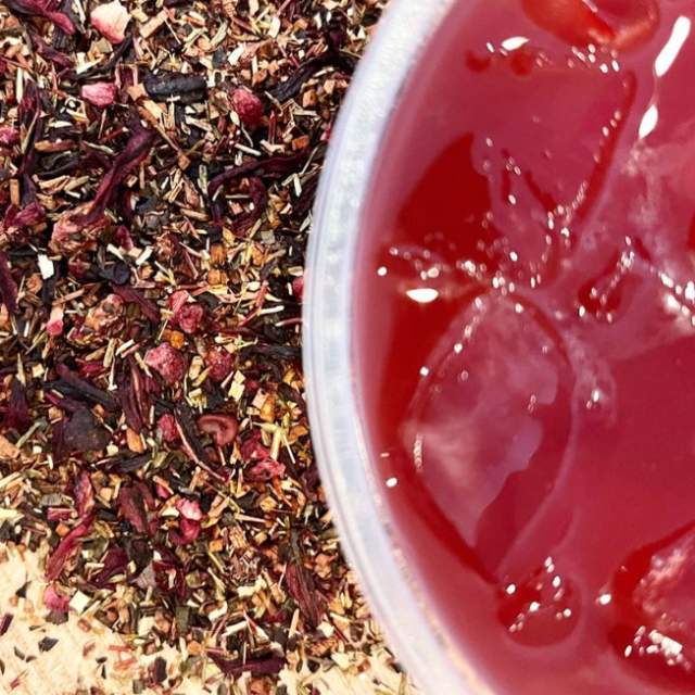 Raspberry Hibiscus Iced Tea