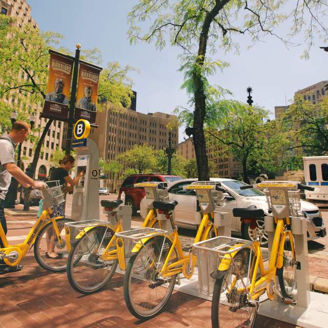 Pacers Bikeshare has convenient stations around the city for bike rentals