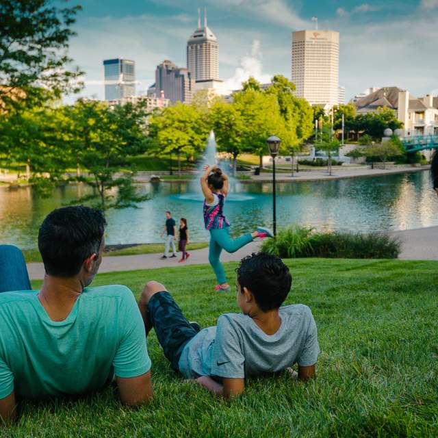 Families enjoy exploring downtown's Central Canal