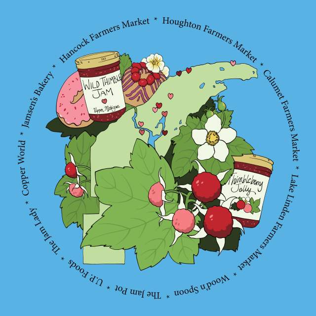 Keweenaw Thimbleberry Map