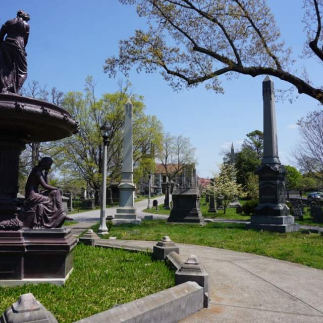 The Albers Fountain at Old Gray Cemetery in Knoxville, TN