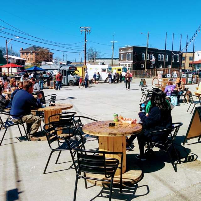 Choose from a variety of cuisines at Knoxville’s Food Truck Park, a popular low-cost option for dining out