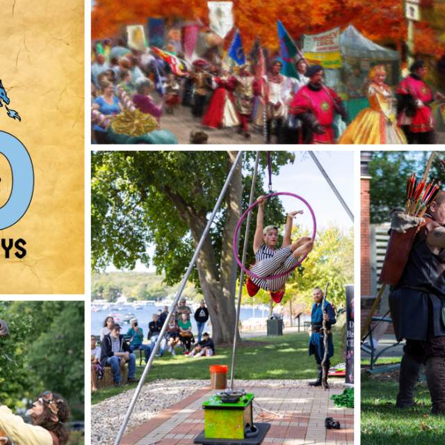 Collage of images about Dragon Days in Lake Geneva