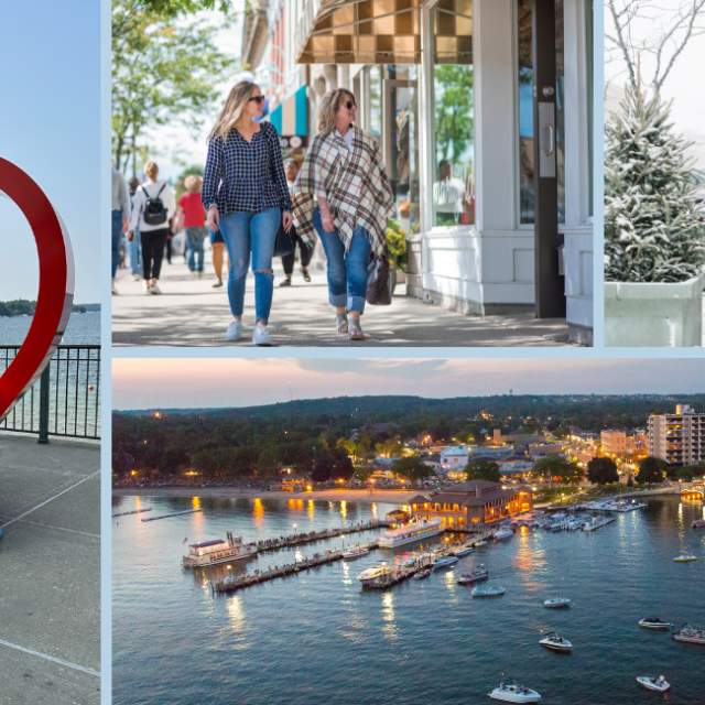 Collage of photos of Lake Geneva throughout the season.