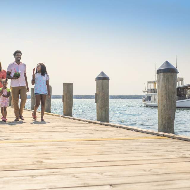 Family by Lake