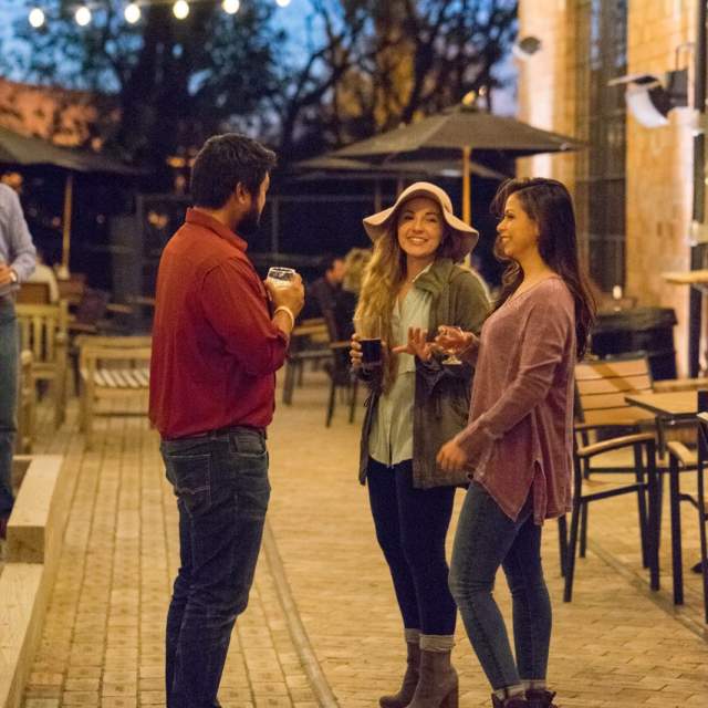 Distillery district group chatting