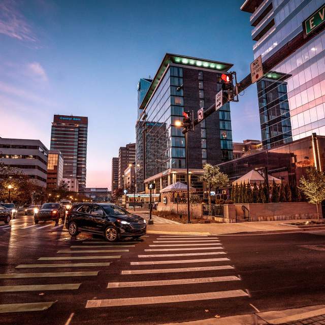downtown lexington at corner street