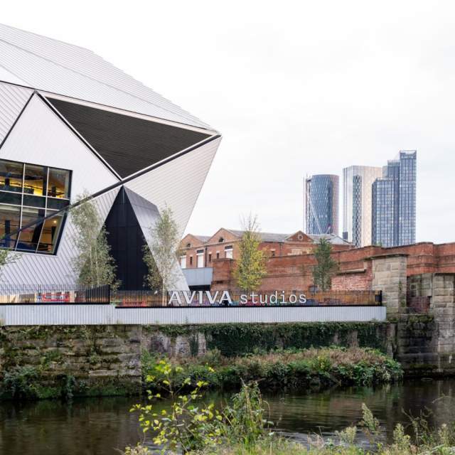Exterior of Aviva Studios