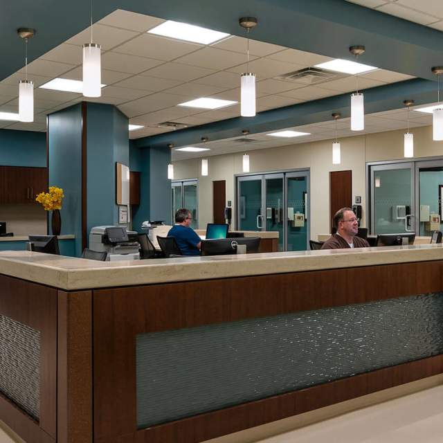 Nurses desk at McKinney hospital - Baylor S&W