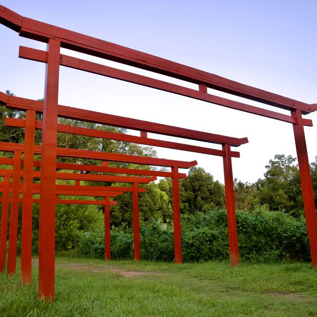Torii gates at Mobile Japanese Gardens
