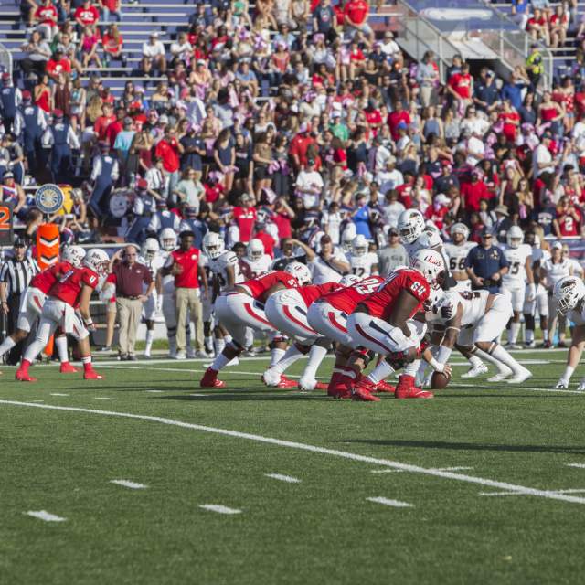 football game with crowd in the background