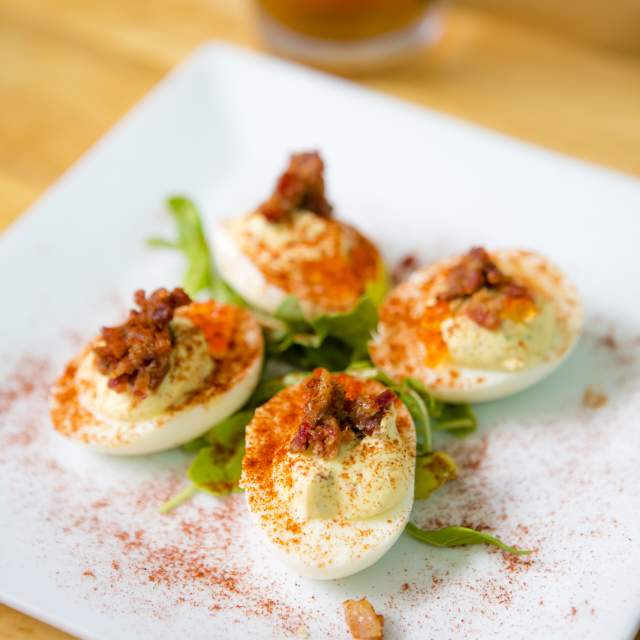deviled eggs from a brunch restaurant in mobile al