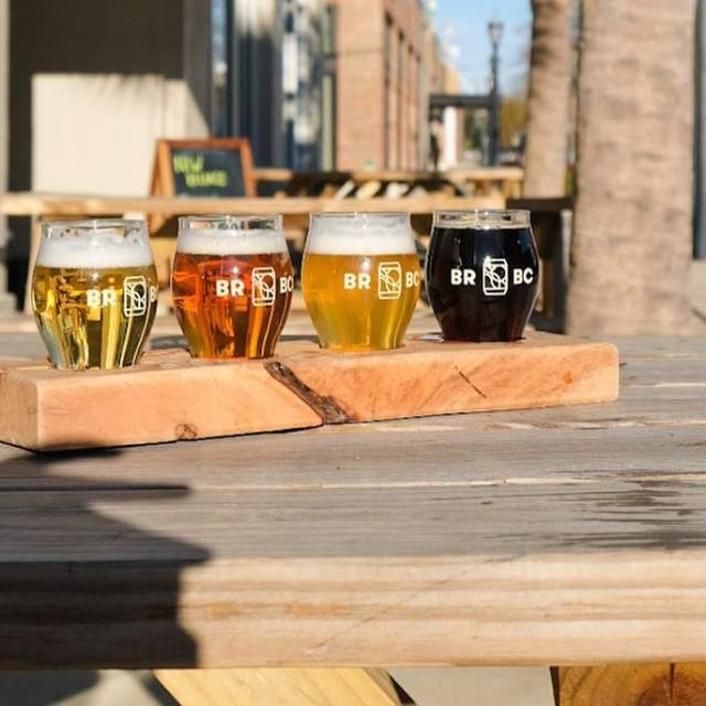 Flight of craft beer
