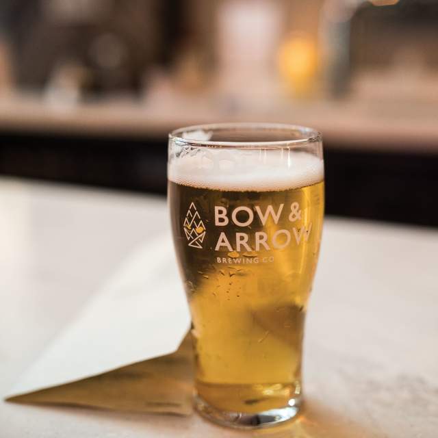 A glass of beer at Bow and Arrow.