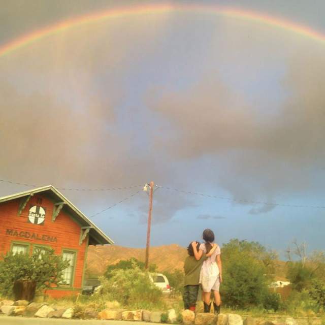 First Place: Mobile, Rainbow over Magdalena Library by Jessica Carranza