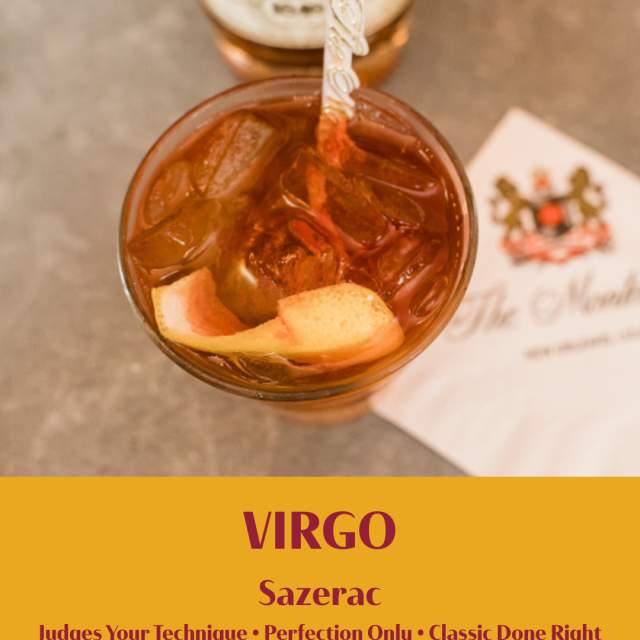 New Orleans Cocktail Astrology: Virgo - Sazerac
