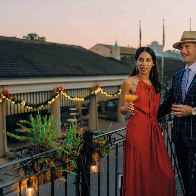 Holiday Cocktails on a French Quarter Balcony