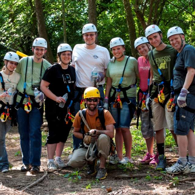 Creation Museum Group on Zip Lines
