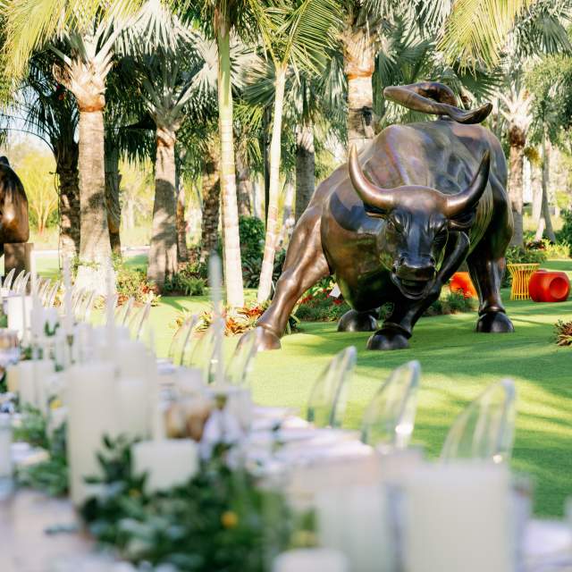 Event in the Lake Nona Wave Hotel sculpture garden